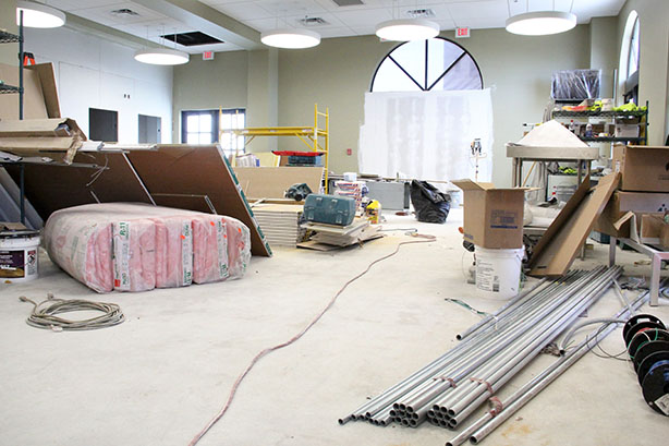 The new fitness center, funded by the recreational fee charged to students since last August, expects to open on March. Photo by Monica Lamadrid