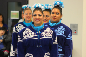 Ballet folklorico dancers get ready to perform their state of Tamaulipas dance. Photo by Ami Sarabia