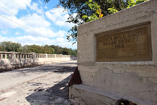 Devil's bridge, located near Mission San Juan, is known for being so dark that not even car beams can light the entire bridge.